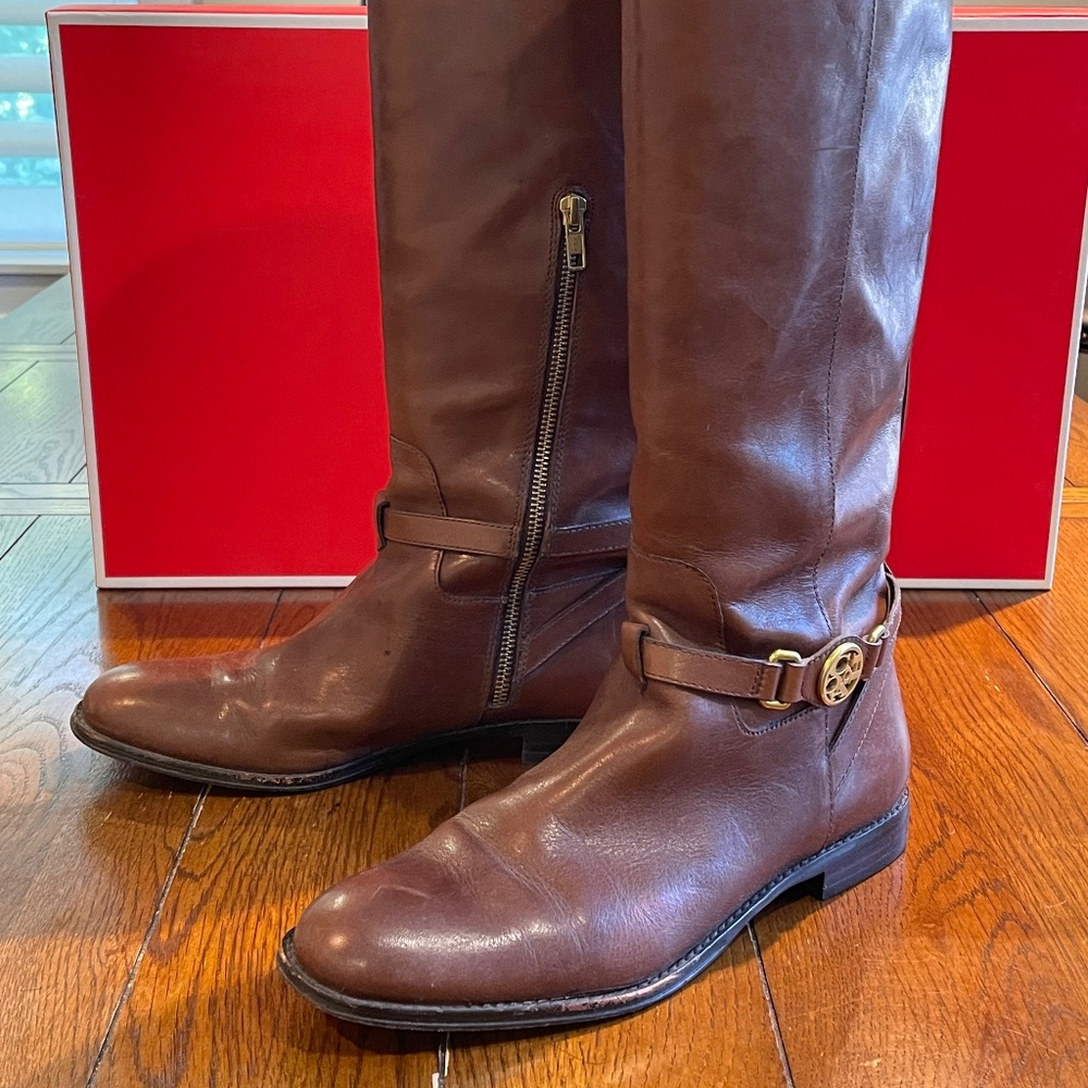 Coach Mysie Calf Riding Boots (Chestnut)